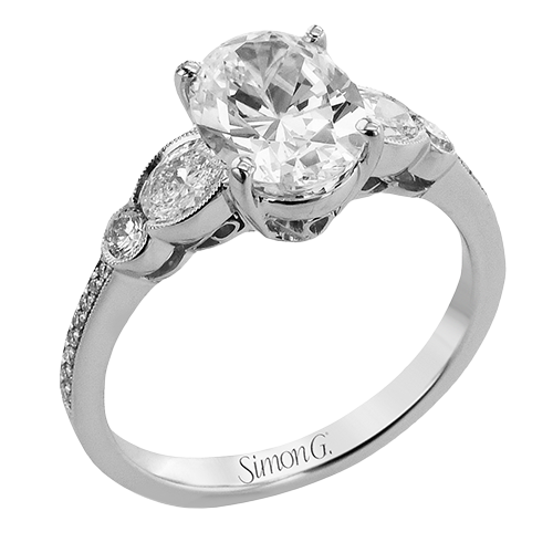 1/3 CTW Oval Diamond Engagement Ring in 14K Gold & 18K Gold