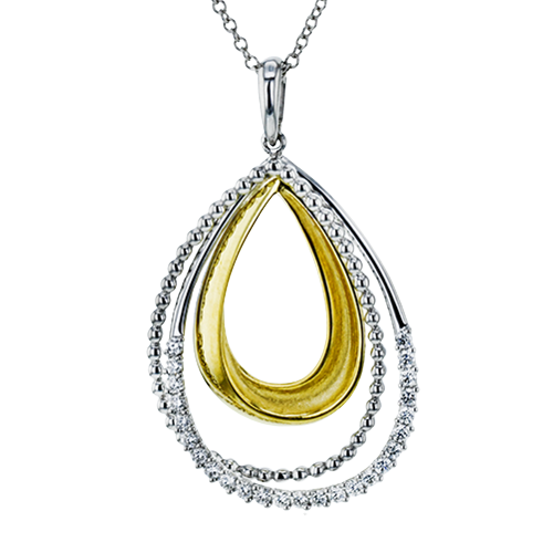1/5 CTW Diamond Two-Tone Gold Pendant in 14K Gold & 18K Gold