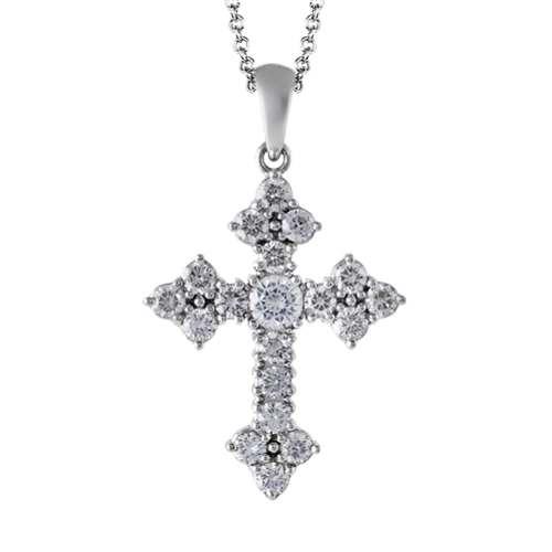 2/5 CTW Diamond Cross Pendant in 14K Gold & 18K Gold