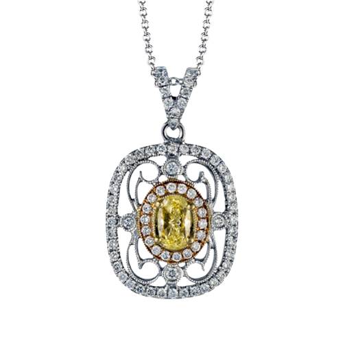 Oval Pendant in 14K Gold & 18K Gold