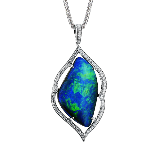 Marquise Color Pendant in 14K Gold & 18K Gold