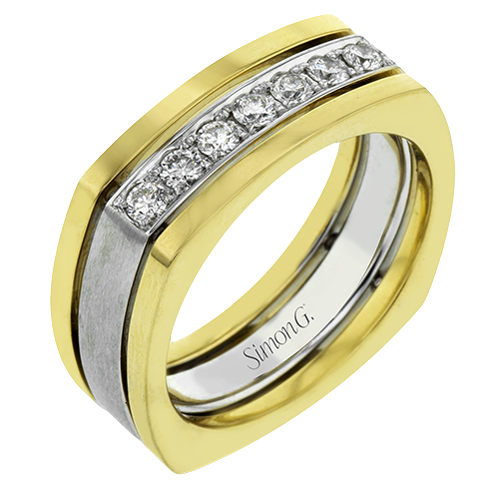 Men Ring in 14k Gold with Diamonds