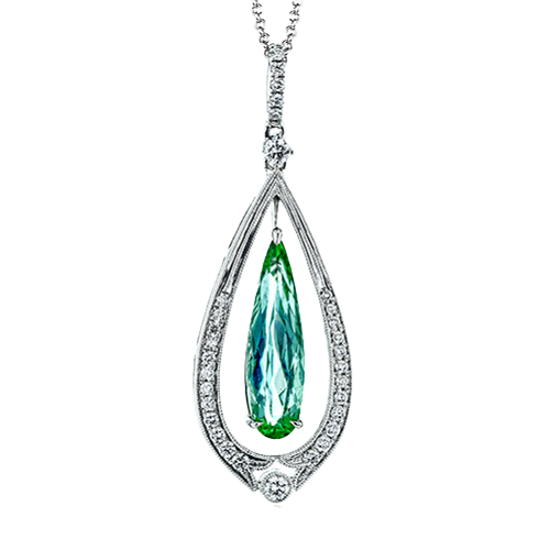 Color Pendant in 18k Gold with Diamonds