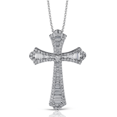 Cross Pendant in 18k Gold with Diamonds