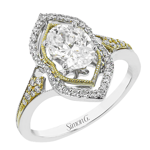 Engagement Ring in 18k Gold with Diamonds