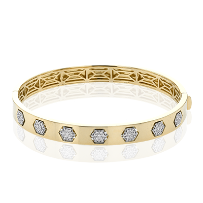 Bangle in 18k Gold with Diamonds