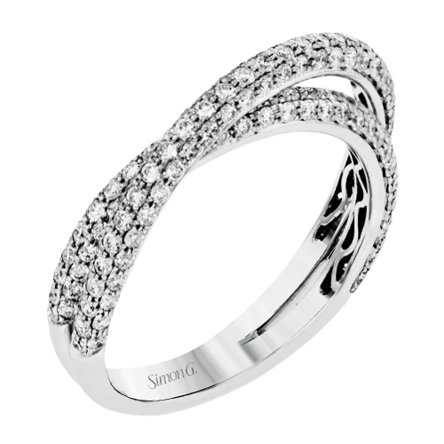 Wedding Band in 18k Gold with Diamonds