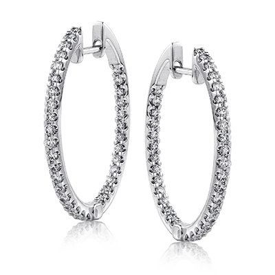 Hoop Earring in 18k Gold with Diamonds