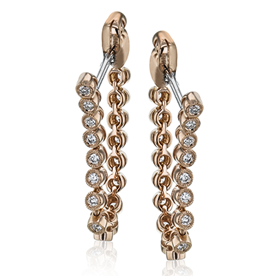 Hoop Earring in 18k Gold with Diamonds