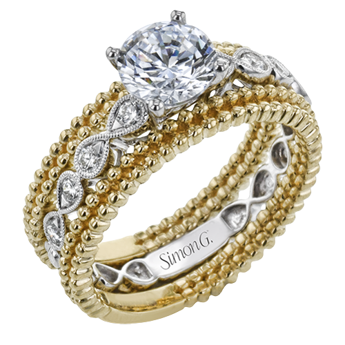 Wedding Set in 18k Gold with Diamonds