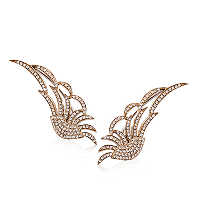 Earring in 18k Gold with Diamonds