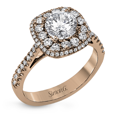 Engagement Ring in 18k Gold with Diamonds