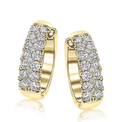 Hoop Earring in 18k Gold with Diamonds