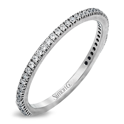 Wedding Band in 18k Gold with Diamonds