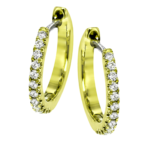 Hoop Earring in 18k Gold with Diamonds