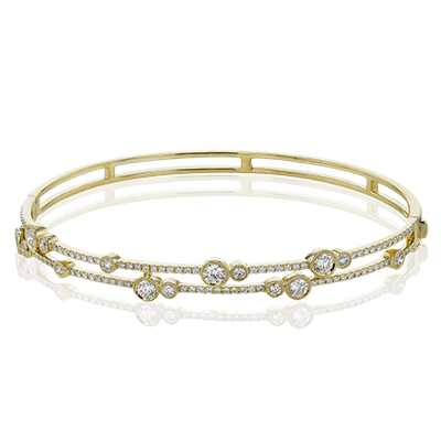 Bangle in 18k Gold with Diamonds