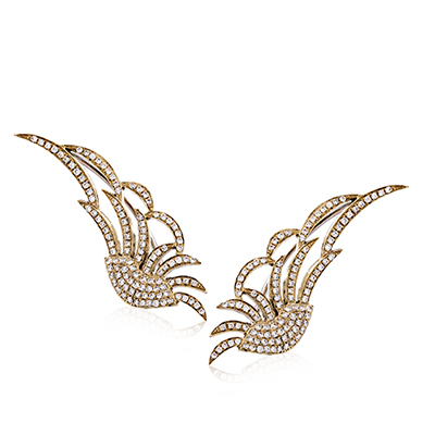 Earring in 18k Gold with Diamonds