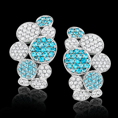 Color Earring in 18k Gold with Diamonds