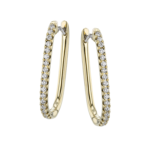 Hoop Earring in 18k Gold with Diamonds