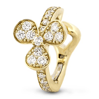 Hoop Earring in 18k Gold with Diamonds