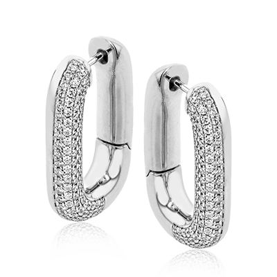 Hoop Earring in 18k Gold with Diamonds