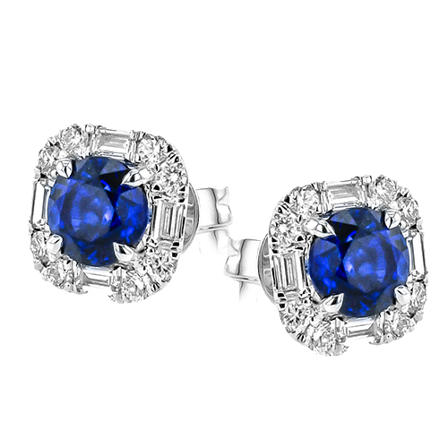 Color Earring in 18k Gold with Diamonds