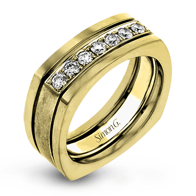 Men Ring in 14k Gold with Diamonds