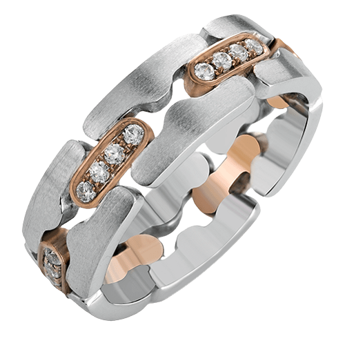 Men Ring in 14k Gold with Diamonds