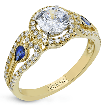 Engagement Ring in 18k Gold with Diamonds