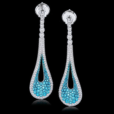 Color Earring in 18k Gold with Diamonds