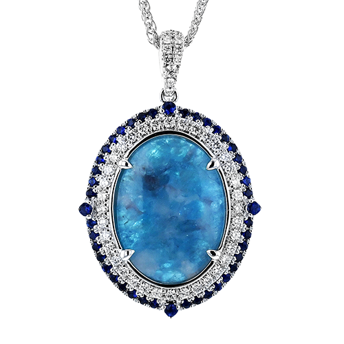 Color Pendant in 18k Gold with Diamonds