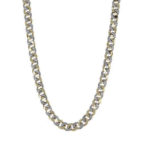 Gent Necklace in 14k Gold with Diamonds