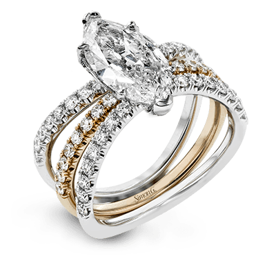 Wedding Set in 18k Gold with Diamonds