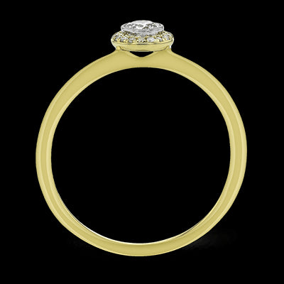 Engagement Ring in 18k Gold with Diamonds