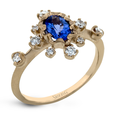 Color Ring in 18k Gold with Diamonds