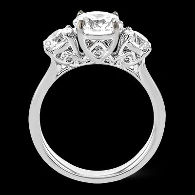 Engagement Ring in 18k Gold with Diamonds