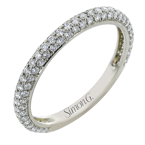 Wedding Band in 18k Gold with Diamonds