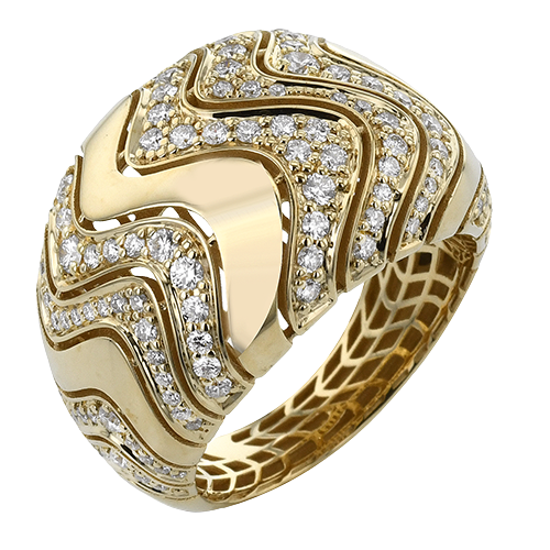 Right Hand Ring in 18k Gold with Diamonds