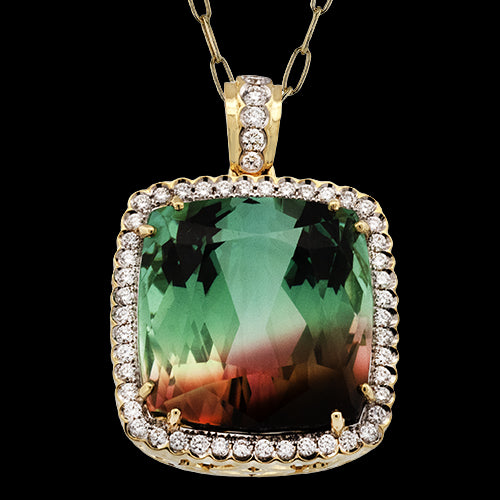 Color Pendant in 18k Gold with Diamonds