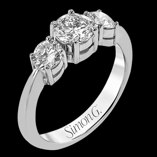 Engagement Ring in Platinum with Diamonds