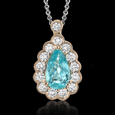 Color Pendant in 18k Gold with Diamonds