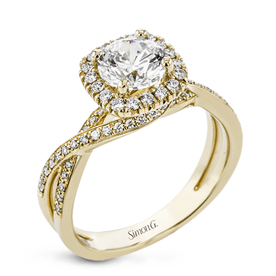 Engagement Ring in 18k Gold with Diamonds