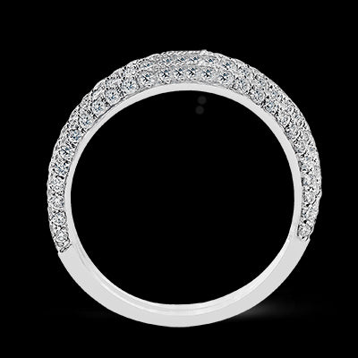 Wedding Band in 18k Gold with Diamonds