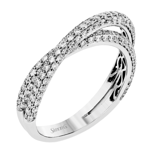 Wedding Band in 18k Gold with Diamonds