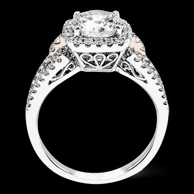 Engagement Ring in 18k Gold with Diamonds