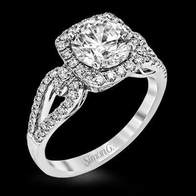 Engagement Ring in 18k Gold with Diamonds