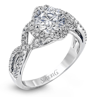 Engagement Ring in 18k Gold with Diamonds