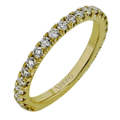 Wedding Band in 18k Gold with Diamonds