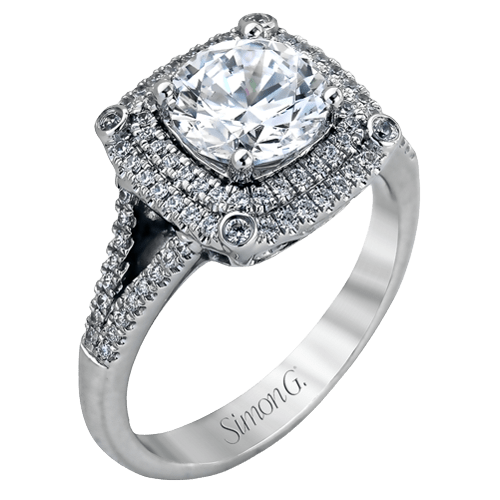 Engagement Ring in 18k Gold with Diamonds