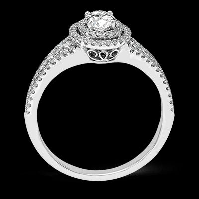 Engagement Ring in 18k Gold with Diamonds